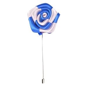Flor de Solapa Azul y Rosa para Hombre, Boutonnière de Tela para Traje, Blazer, Boda, Fiesta, Ropa Formal, Accesorio de Moda, Regalo - Product Image 2