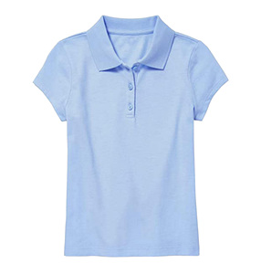 Chemises Polo pour Filles à la Mode, Vente Chaude, Design Personnalisé, Couleur Unie, Tricotées, Manches Courtes, 100% Coton, Écologiques - Product Image 1
