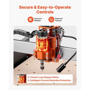 Máquina CNC de 3 Ejes con Husillo de 500W, Rieles Lineales Dobles y Tornillo de Bolas, 15.75 x 15.75 x, para Grabado y Fresado de Madera - Product Image 6