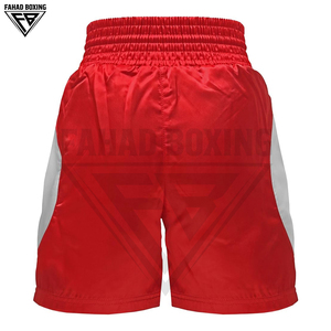 Ensemble short et maillot de boxe sans manches rouge et blanc avec logo personnalisé, short de Muay Thai respirant, tenue d'entraînement de boxe pour la salle de sport - Product Image 2
