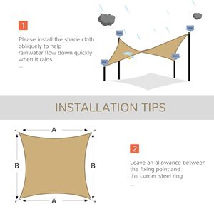 Tenda Parasole Rettangolare Portatile da Esterno 20FT X 13FT, Vela Parasole con Motivo a Triangoli in Tela, Rete per Privacy - Product Image 6