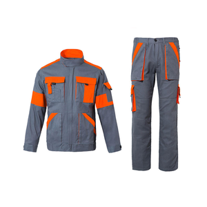 Overol de Trabajo Impermeable Unisex Gris Naranja de Microfibra, Uniforme de Mecánico de Alta Visibilidad, Ropa de Trabajo de Seguridad Industrial - Product Image 1
