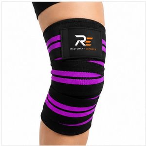Vendas de compresión profesionales de alta calidad para rodillas: potente compresión, ajuste cómodo y estabilidad mejorada para entrenamiento con pesas. - Product Image 2