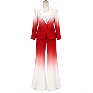<b>Wool</b> Blend Suit Set Full Length <b>Pant</b> With Belt Autumn Wear Elegant Design Turn-down Collar Tracksuit High Quality Women New One - Product Image 6