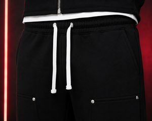 Ensemble de survêtement léger d'été taille US, personnalisable avec logo, couleur unie, manches courtes, pantalon de jogging, tenue de plage, vêtements deux pièces pour hommes - Product Image 3