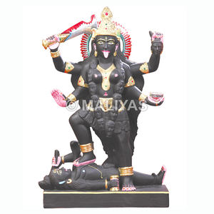 Estatua de mármol de Kali Maa |   Murti de Mármol Premium Kali Mata para el Hogar y el Templo – Maliyas - Product Image 1