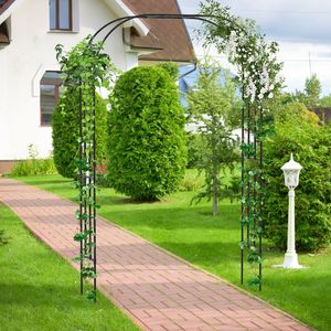 Arche de jardin en métal pour plantes grimpantes, vigne et fleurs - Clôture de jardin écologique - Product Image 3