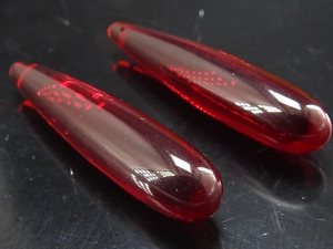 Perles en verre de quartz rouge grenat rhodolite en forme de goutte, 35 mm, lisses et allongées, paire assortie, fournitures pour la fabrication de bijoux DIY (boucles d'oreilles) - Product Image 4