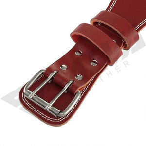 Custom Logo Genuine Leather Weightlifting Belt Gym Fitness Powerlifting <b>Back</b> <b>Support</b> Belt Strength Training & Bodybuilding - Product Image 3