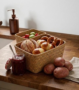 Ensemble de 3 paniers simples en jonc de mer, faits à la main, pour le rangement, vente en gros, écologiques, fabriqués au Vietnam - Product Image 6