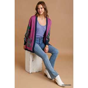 Umgee Suéter Cárdigan con Estampado Animal Frontal Abierto para Mujer - Product Image 2