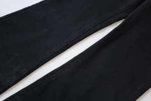 Nuevos Jeans de Hombre Estilo Y2K, Ajustados, Elásticos, de Mezclilla Negra, Vintage, con Estilo Hip Hop, Tejidos, Acampanados, Lavados con Piedras - Product Image 4