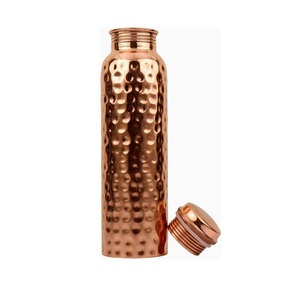 ขวดน้ำทองแดงขัดเงา ขวดน้ำทองแดงแท้ ขวดน้ำปากแคบ - Product Image 1