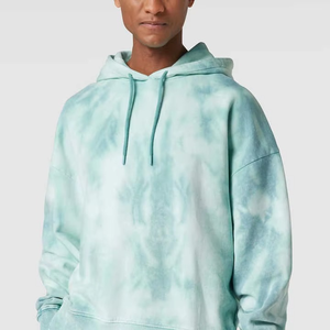Men's Tie Dye Hoodie And Shorts <b>Set</b> Casual Summer Cotton Fleece <b>Knitted</b> Outwear - Product Image 6
