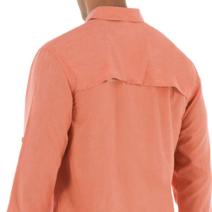 Camisa de Pesca Personalizada de Manga Larga con Protección Solar UPF 50 para Hombre, de Popelina con Botones, de Secado Rápido, Antiencogimiento, Resistente al Viento, 100% para Exteriores - Product Image 3