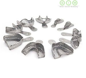 Kit professionnel d'embouts d'empreinte orthodontiques en acier inoxydable réutilisables perforés pour des empreintes précises - Product Image 2