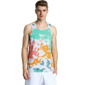Camiseta sin mangas de algodón y bambú para hombre, talla grande, para entrenamiento, gimnasio, deportes, de secado rápido, ecológica, servicio OEM, transpirable, antipilling, personalizada - Product Image 1