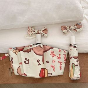 Cartoon With Uv Protection Digital Printing Cute Korean Pongee Umbrella for Women Support Customization Travel - Product Image 2