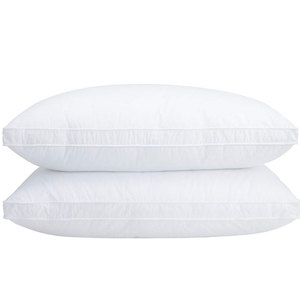 Oreiller moderne pour le cou, garni de coton biologique et de duvet, personnalisable, coussin de lit de haute qualité - Product Image 1