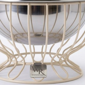 Luxury Stainless Steel Spherical Chafing Dish with Modern Wire Stand Premium <b>Buffet</b> Set Food <b>Warmer</b> for Gulf Catering & Hotels - Product Image 2
