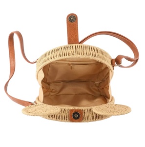 Bolso de Hombro de Paja Tejido a Mano para Mujer, Estilo Macramé y Ganchillo, Ideal para Compras - Product Image 1