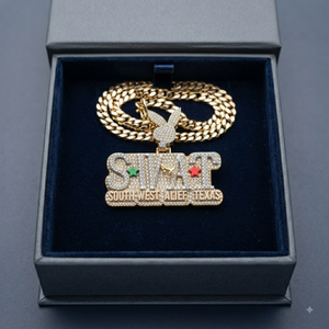 Pendentif personnalisé en argent 925 plaqué or avec moissanite et diamant, motif dessin animé, grand et fin, pour rappeur hip-hop, avec initiale ou nom, idéal pour cadeau. - Product Image 3