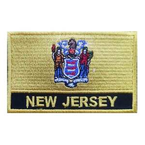 1 écusson brodé du drapeau du New Jersey, à repasser ou à coudre - Product Image 1