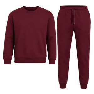 High Quality Custom Slim Fit Cotton Jogging <b>Suit</b> Tracksuit Set <b>Men</b> <b>Sweat</b> <b>Suits</b> Mid Weight Unique Look Crew Neck <b>Men's</b> <b>Sweat</b> <b>Suit</b> - Product Image 2