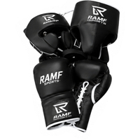 Ensemble d'équipement de boxe Pro Winning BOXING Gloves, blanc, 10oz, 12oz, 14oz, 16oz, personnalisable, avec sangles à lacets, en cuir véritable