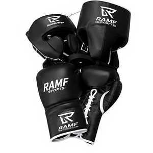 Pro Winning BOXING Gloves Equipment <b>set</b> White 10oz, 12oz, 14oz, 16oz Customizable Laced Strap Boxing Gloves Genuine Leather - Product Image 4