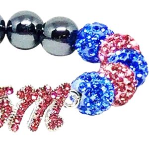 Pulsera de Cristal Rosa para Mamá, Pulsera Elástica con Cuentas, Accesorio de Joyería de Moda para Mujer, Regalo para Uso Diario, Estilo Elegante - Product Image 5