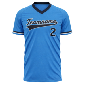 Maillot de baseball personnalisé avec col en V, numéro de joueur personnalisé et couleurs d'équipe pour vêtements de sport et uniformes pour hommes - Product Image 2