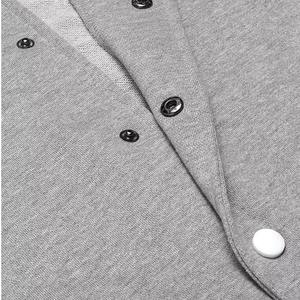 Summer Plus-size Custom <b>Men's</b> College <b>Long</b> Hooded Winter Varsity <b>Jacket</b> Wool Body Cotton Sleeve Embroidered Chenille Patches - Product Image 4