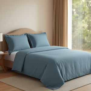 Parure de draps de style américain Mausam 120TC, taille King 108x108 pouces avec 2 taies d'oreiller, motif uni, pour la maison et l'hôtel, literie taille Twin - Product Image 3