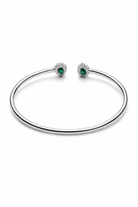 กำไลข้อมือมรกตและเพชร เงินแท้ 92.5 รุ่น KLSB-20690 - Product Image 3