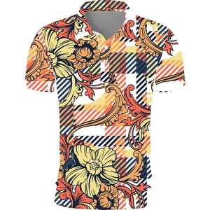 เสื้อโปโลพิมพ์ลายสีสันสดใส ผ้ากันกลิ่น แฟชั่นฤดูร้อน สวมใส่สบาย น้ำหนักเบา เหมาะสำหรับใส่ทุกวัน พิมพ์ลายแบบซับลิเมชั่น - Product Image 4