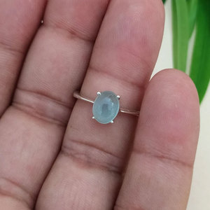 Bague artisanale en laiton avec pierre de lune ovale sertie à griffes, bijou minimaliste bohème en pierre précieuse naturelle pour femme, cadeau - Product Image 2