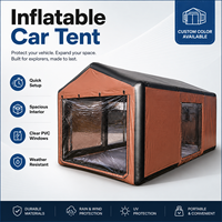 Tente de voiture gonflable personnalisée avec fenêtres en PVC transparent, résistante aux intempéries, pour l'extérieur
