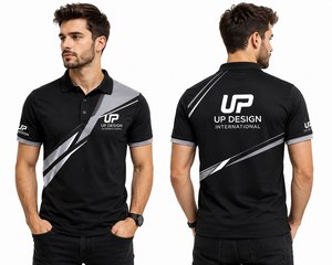 เสื้อโปโลผู้ชายแบบกำหนดเอง แห้งเร็ว ผลิตจากโพลีเอสเตอร์ สำหรับทีมกอล์ฟ  รับสกรีนโลโก้ด้านหน้าและด้านหลัง  ชุดกีฬา  โรงงานรับผลิตแบบ OEM ODM - Product Image 1