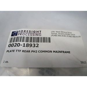 AMAT 0020-18932 PLATE, TTF REAR, PH2, COMMON - อุปกรณ์และอะไหล่เซมิคอนดักเตอร์ระดับโลกที่เชื่อถือได้ - Product Image 3