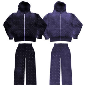 Conjunto Deportivo Kivotech 100% Algodón con Logotipo Personalizado, Pantalones Deportivos Gruesos, Sudadera Corta y Sudadera con Capucha, Traje Deportivo - Product Image 2