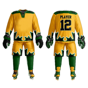 Tenue de sport personnalisée par sublimation, couleurs vives, uniforme de hockey sur glace, technologie d'impression résistante à la décoloration, uniforme de hockey sur glace - Product Image 1