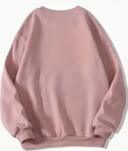 Sudadera Vintage Extra Grande de Cuello Redondo para Mujer, Estilo Minimalista, Marca Hardihood International, Color Beige, Estampado Geométrico, Manga Larga, Tejida - Product Image 2