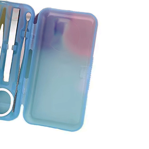 Stainless Steel Professional Classic Manicure Pedicure Set Gift Mini Size 4-in-1 Nail Clipper <b>Tool</b> <b>Case</b> 4pcs - Product Image 2