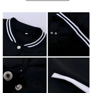 แจ็คเก็ตวาร์ซิตี้นิวยอร์ก 1985 สีดำพิมพ์ลายตัวอักษรสีขาว ปิดด้วยกระดุม ทรงปกติ เหมาะสำหรับใส่ในฤดูใบไม้ร่วง แจ็คเก็ตผู้หญิง - Product Image 5