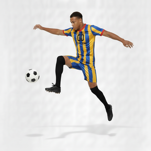 Ensembles d'uniformes de football sur mesure avec impression par sublimation, nom de l'équipe appliqué, 100% polyester, prix de gros, maillot de football - Product Image 2