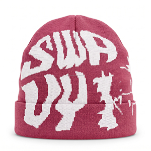Bonnet tricoté à revers 100 % acrylique personnalisé en gros, broderie réglable unisexe, chapeau d'hiver – Style urbain, haute qualité, plage - Product Image 2