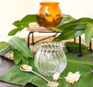 ชามแก้วใส่ของหวาน ชามมาต์ก้า ชามแก้วตกแต่งสำหรับของหวาน ชามแก้วใส่ของหวานคุณภาพพรีเมียม สีเหลืองอำพัน ชามแก้วใส ภาชนะแก้วใส - Product Image 6