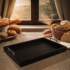 Plateau de service alimentaire en incrustation d'os de qualité supérieure Plateau à dessert en bois de forme et de taille personnalisées pour hôtels Design le plus vendu - Product Image 5