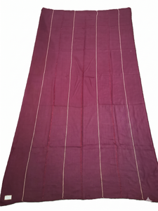 Women's Viscose <b>Shawl</b> Solid Color Long Winter <b>Wrap</b> Lightweight Durable Traditional Scarf Burgundy Gold Trim Daily Life - Product Image 3